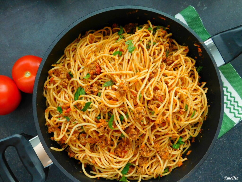 Špagety Bolognese na pánvi